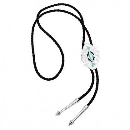southwest skies scalloped bolo tie in black