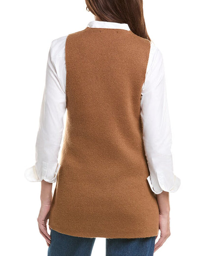 honey knit wool & cashmere-blend tunic