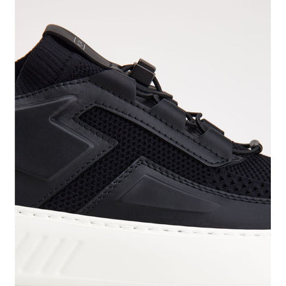no_code x in leather and technical fabric
