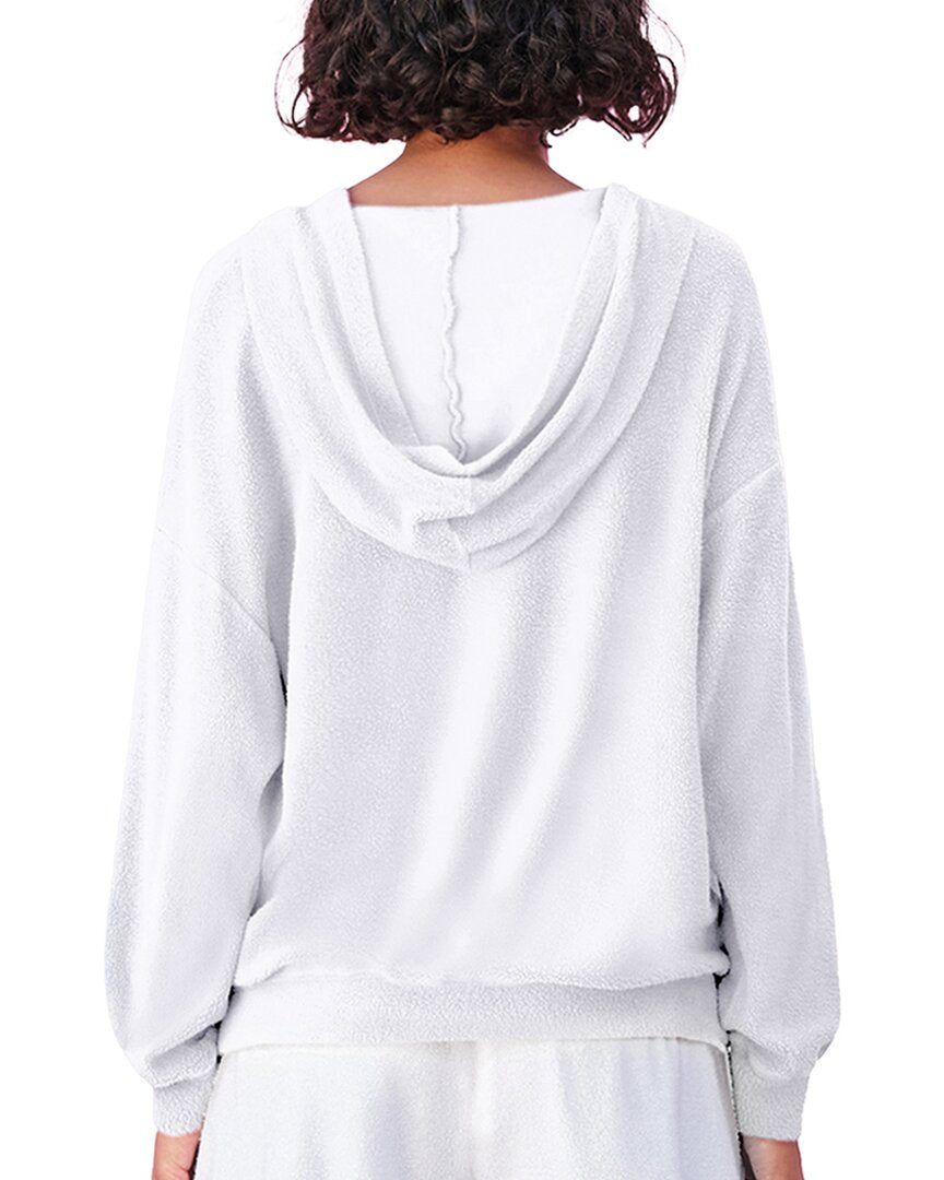 sherpa lace-up hoodie