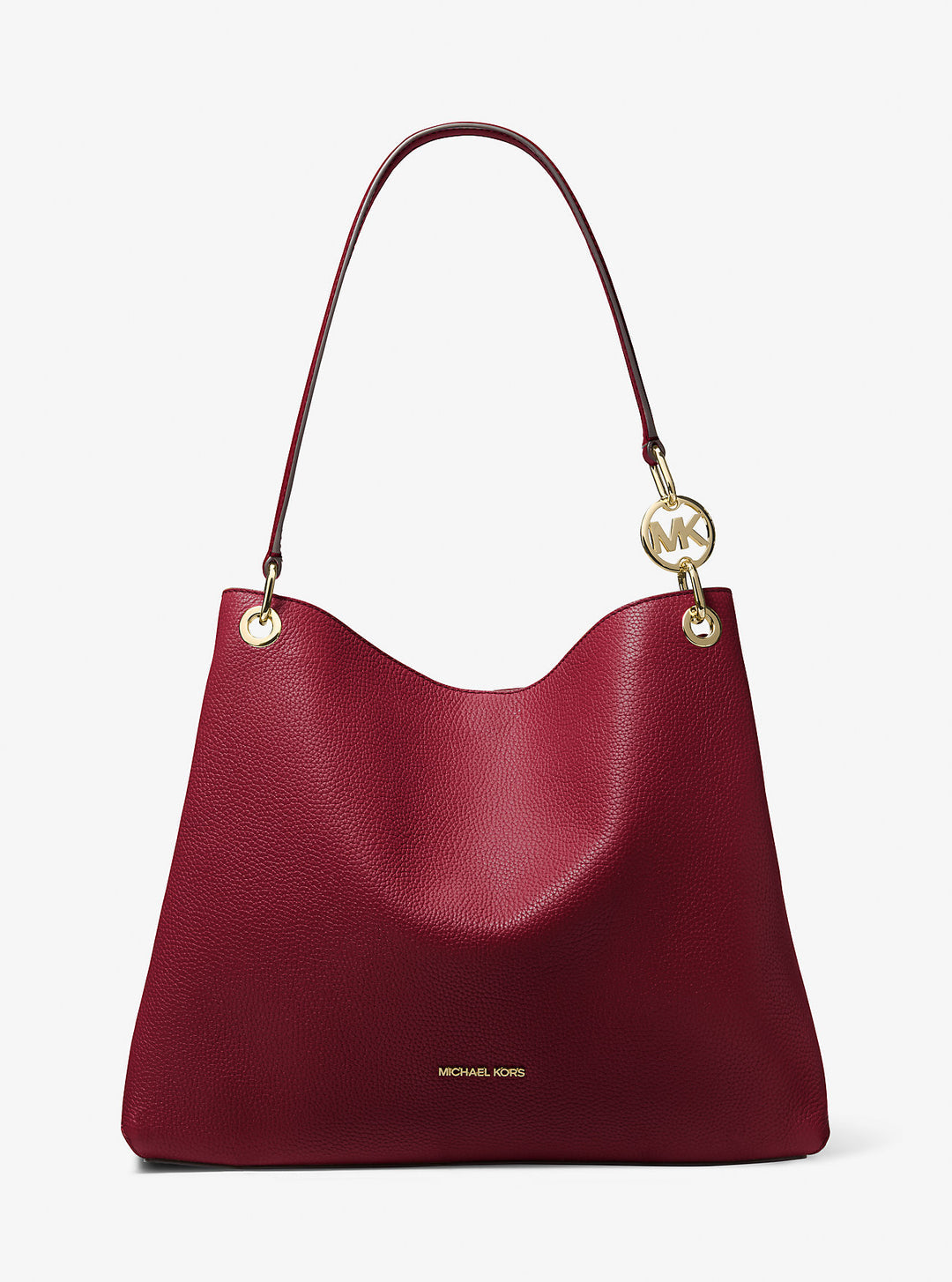 christina large pebbled leather shoulder bag