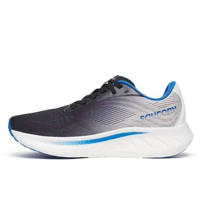 men's ride 18 running shoes in black/skydiver