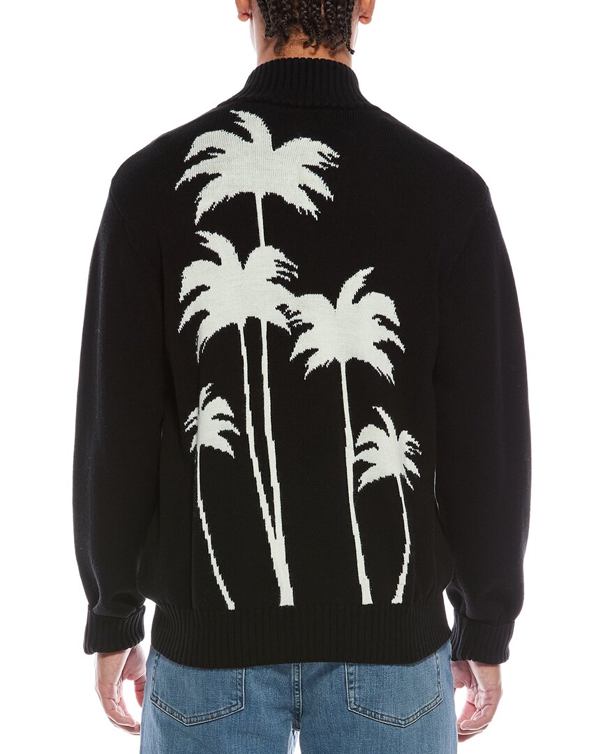 palms knit wool-blend track jacket