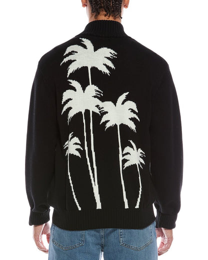 palms knit wool-blend track jacket