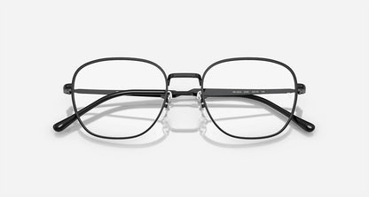 men's rx6534 metal eyeglass prescription frames in matte matte black on matte grey