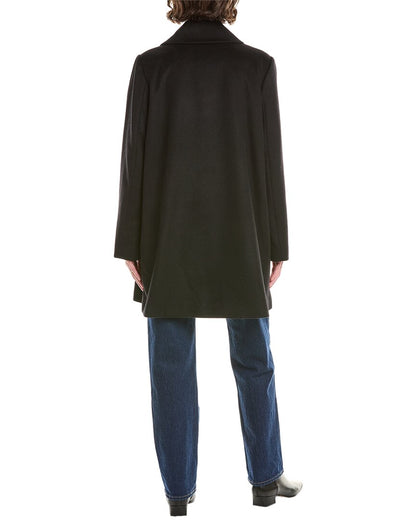 grand sleek wool-blend coat