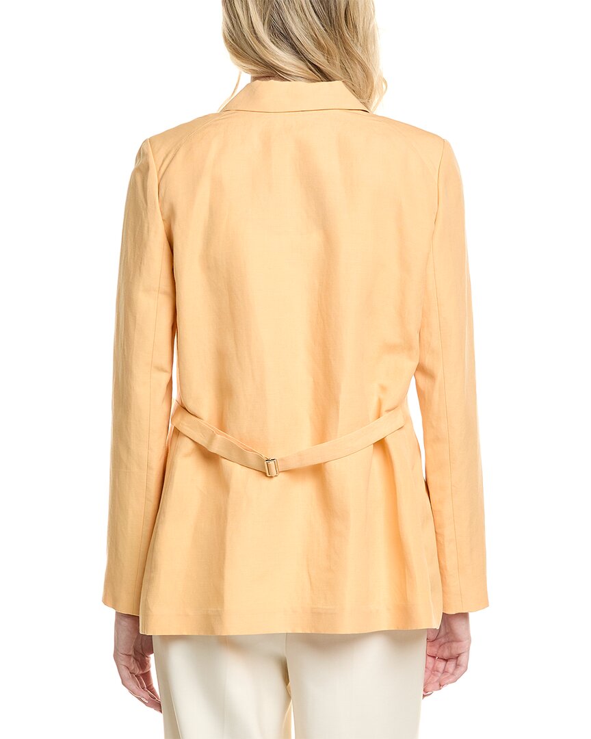 silk & linen-blend blazer