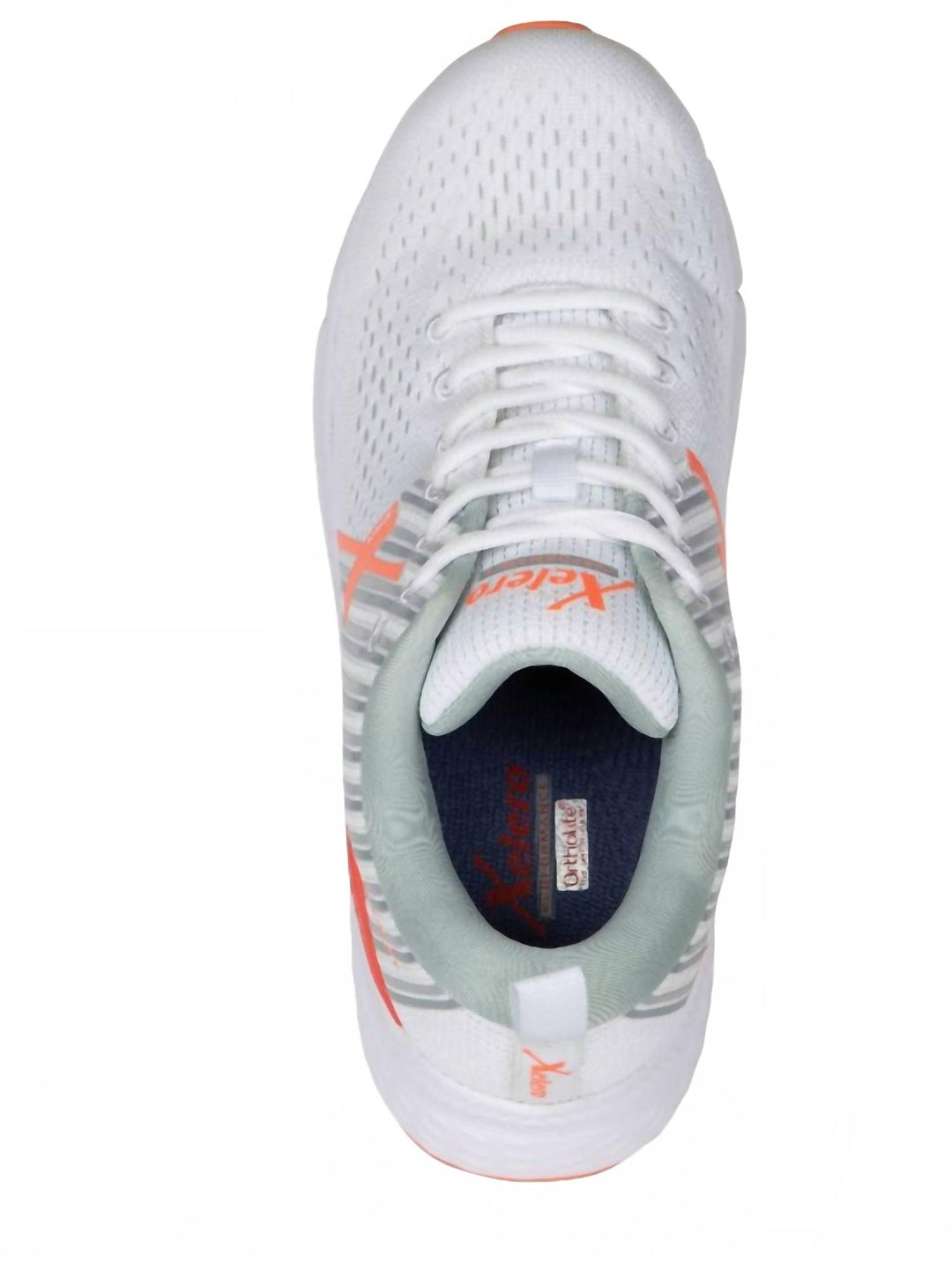 women's steadfast running shoes in white/coral