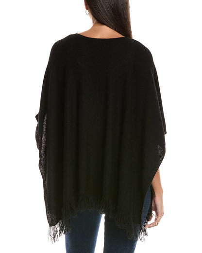 cashmere fringe cashmere poncho