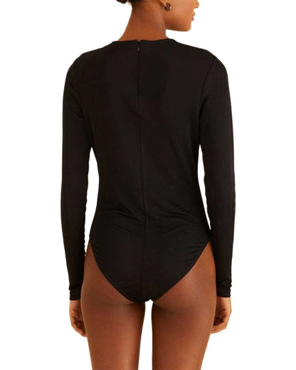 black long sleeve bodysuit