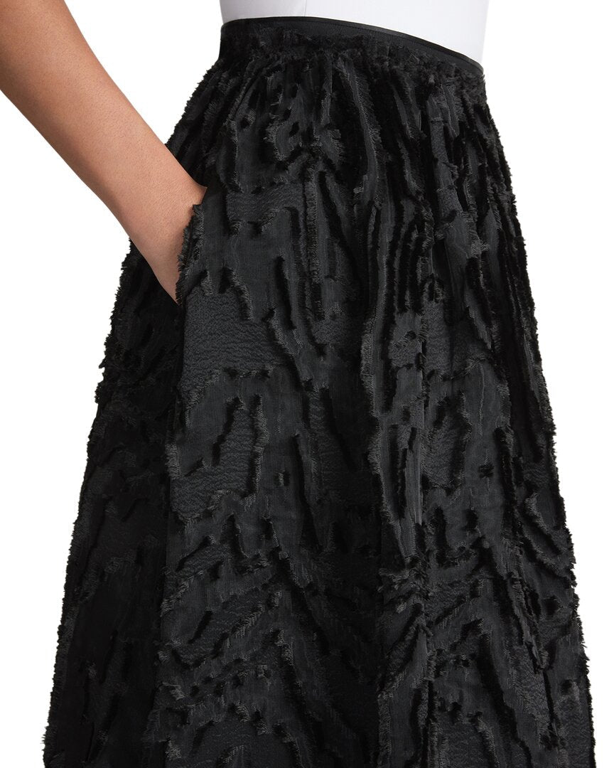 a-line lower calf length skirt