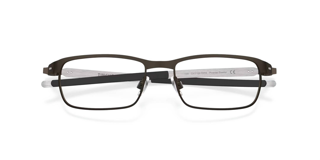 men's ox3184 tincup metal eyeglasses frame in powder pewter