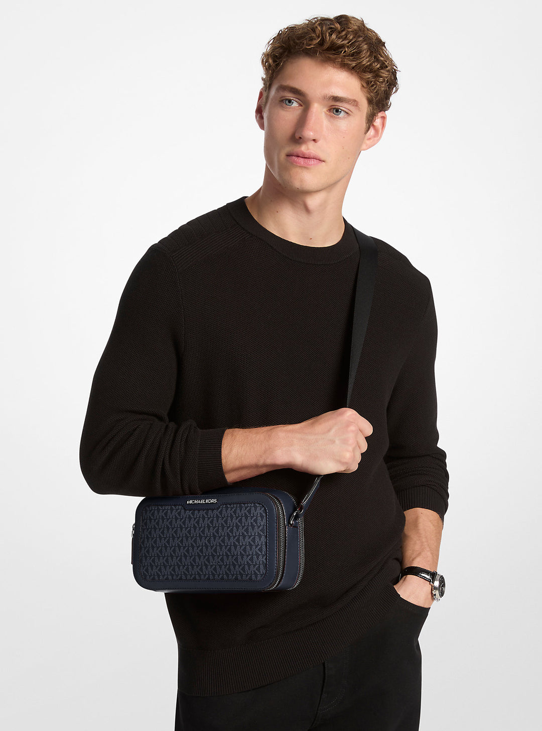 cooper signature logo crossbody bag