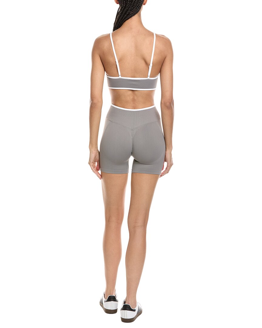 2pc 5.5in contrast bra & high rise yoga short set