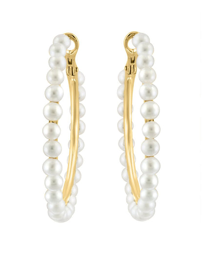14k over silver 3.5mm pearl earrings