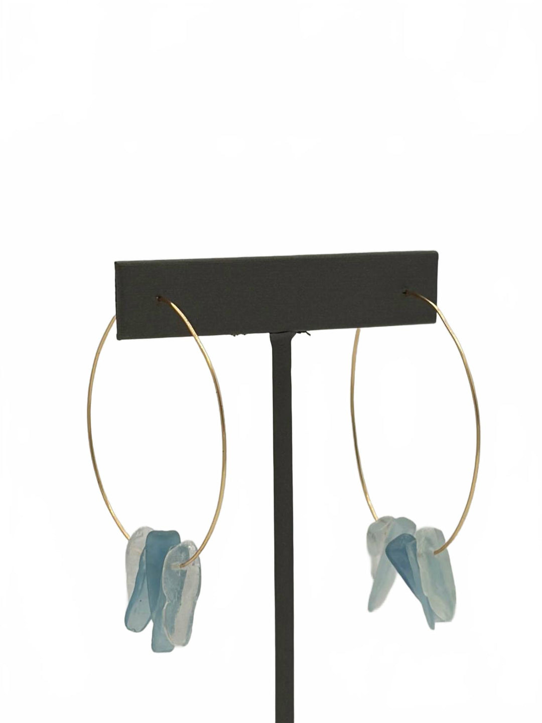women's aquamarine hoops in multi