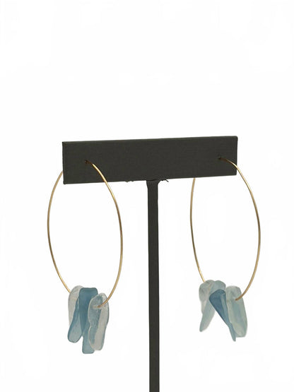 women's aquamarine hoops in multi