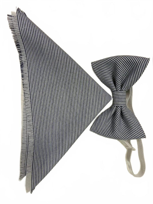 One Size - blue and white stripe
