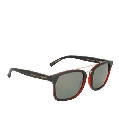 fury sunglasses in matte black cherry/black mirror lens
