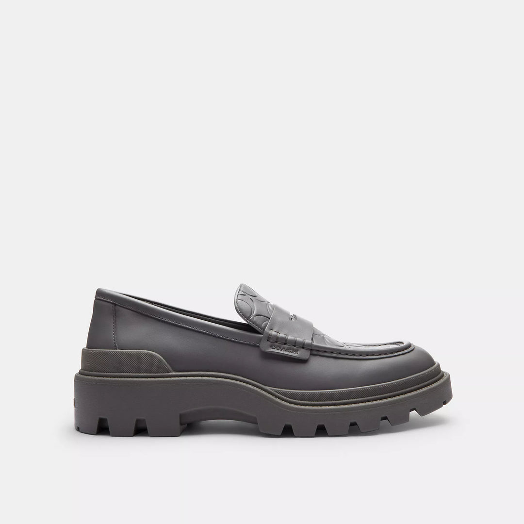 platform loafer with signature print