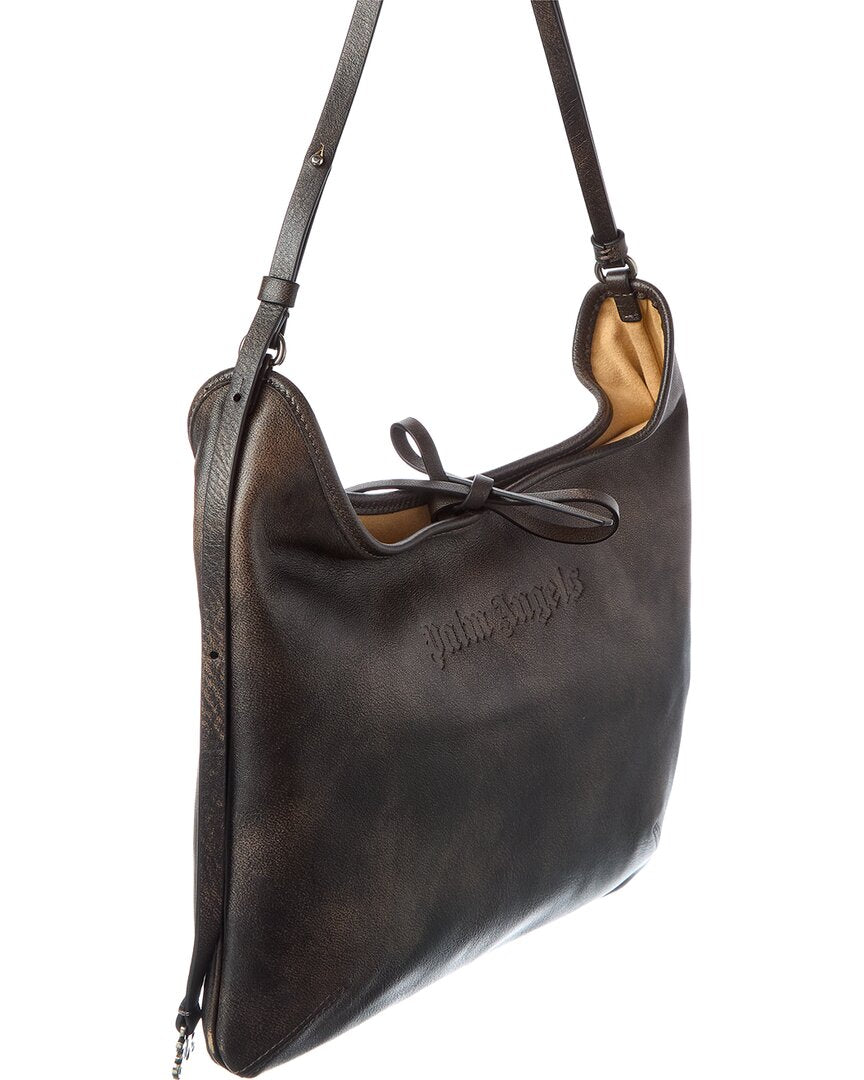 logo leather hobo bag