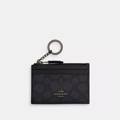 mini skinny id case in signature canvas