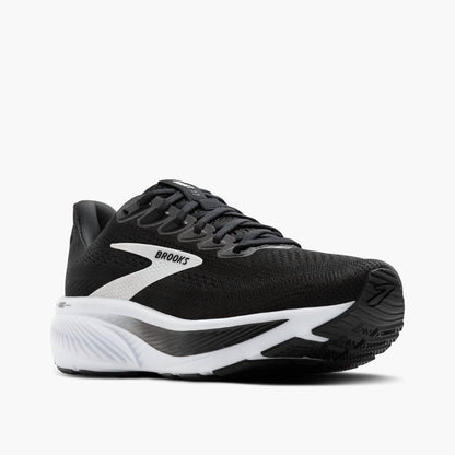 women's ghost 17 running shoes - wide in black/grey/white