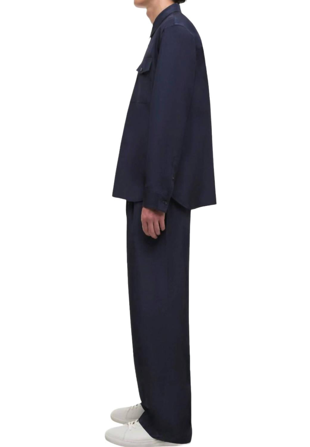 niall relaxed fluid shirt in midnight