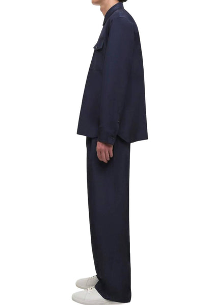 niall relaxed fluid shirt in midnight