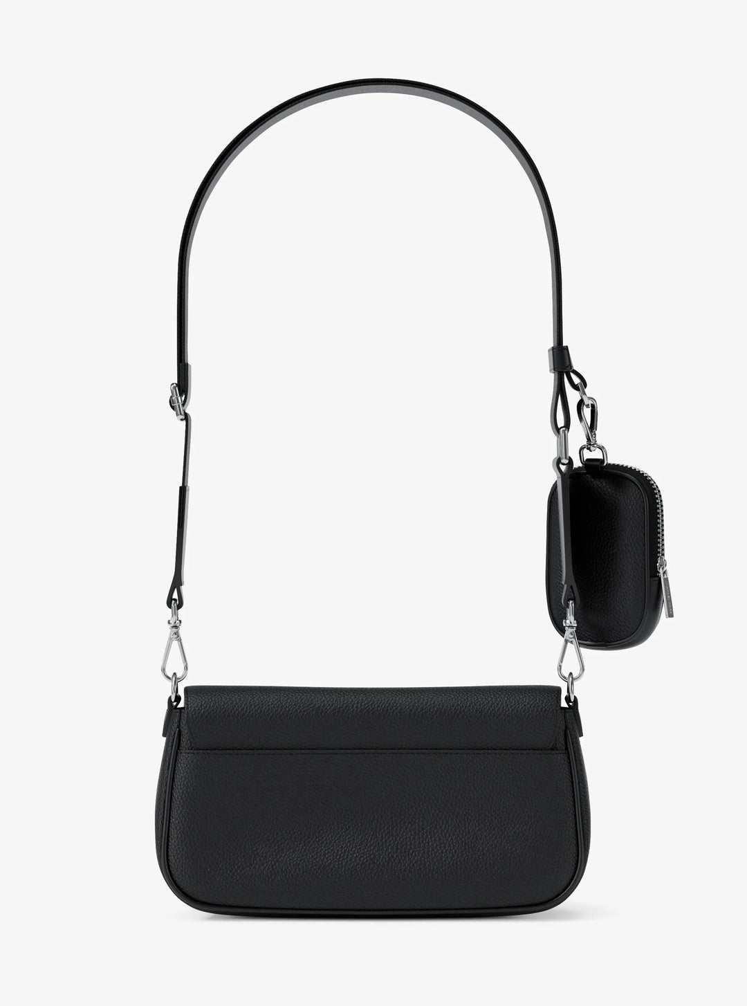 jet set travel small pebbled leather crossbody bag with pouch