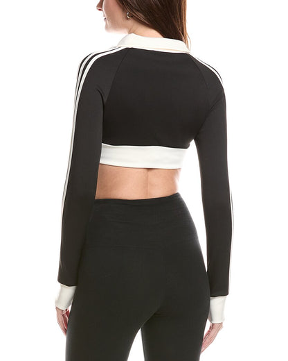 4 stripes two-way zipper cropped track jacket