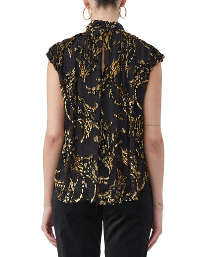 imogene silk-blend top