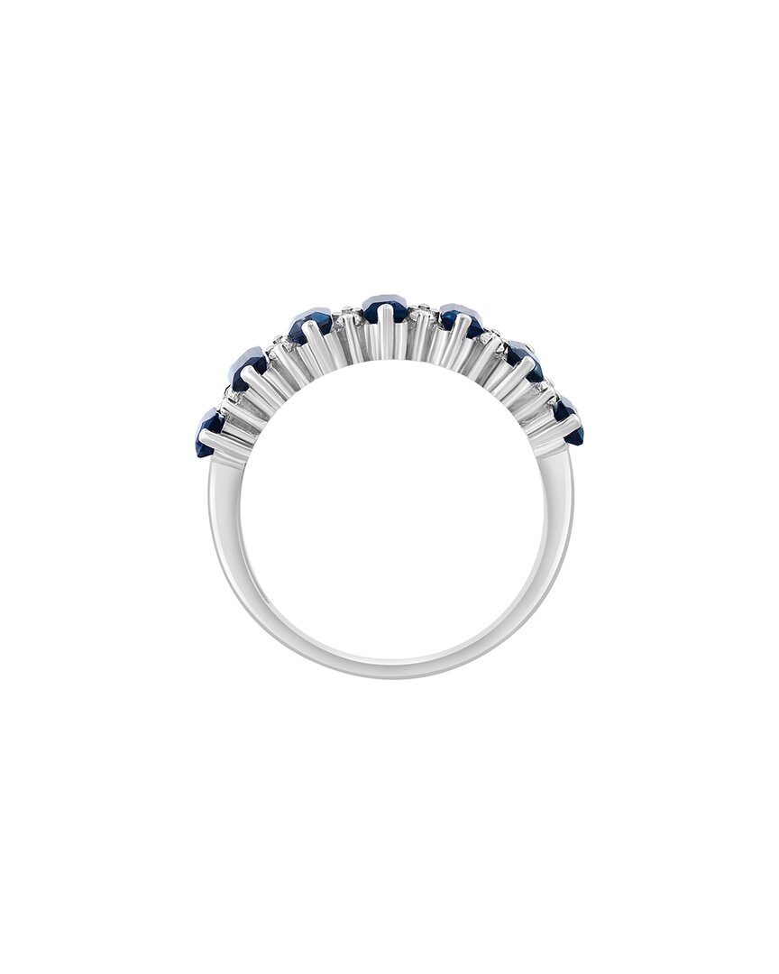14k 2.16 ct. tw. diamond & london blue topaz ring