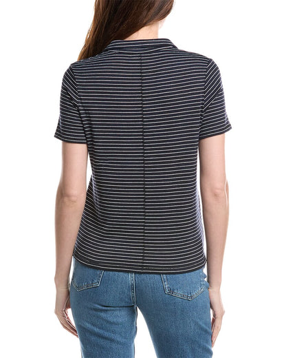the knit stripe polo shirt