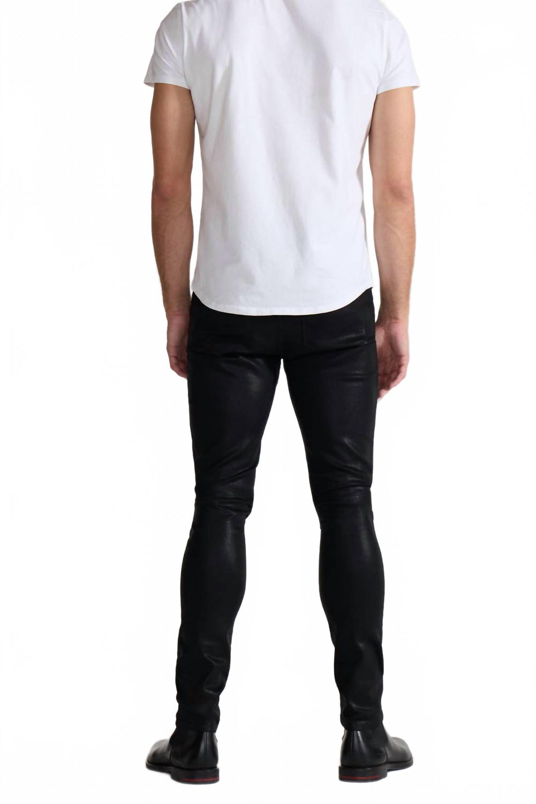 preston coated denim cargo pants in noir