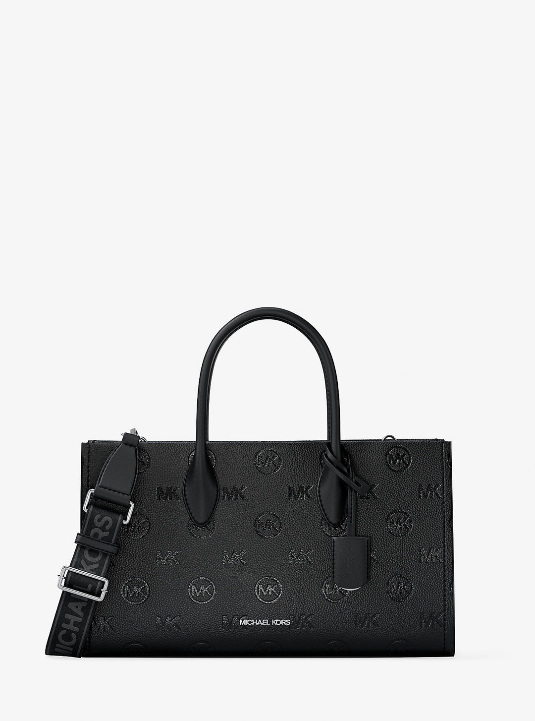 mirella medium logo debossed satchel