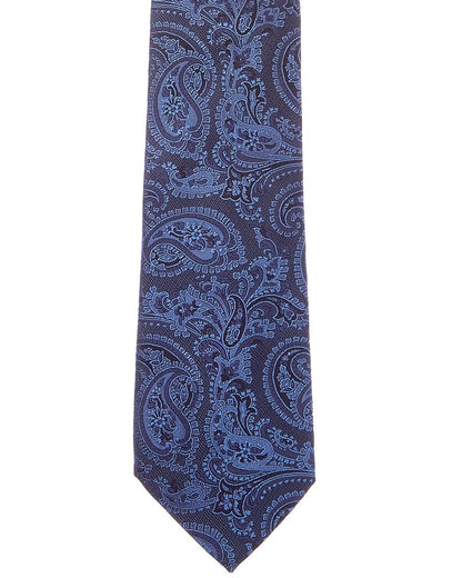blue paisley silk tie