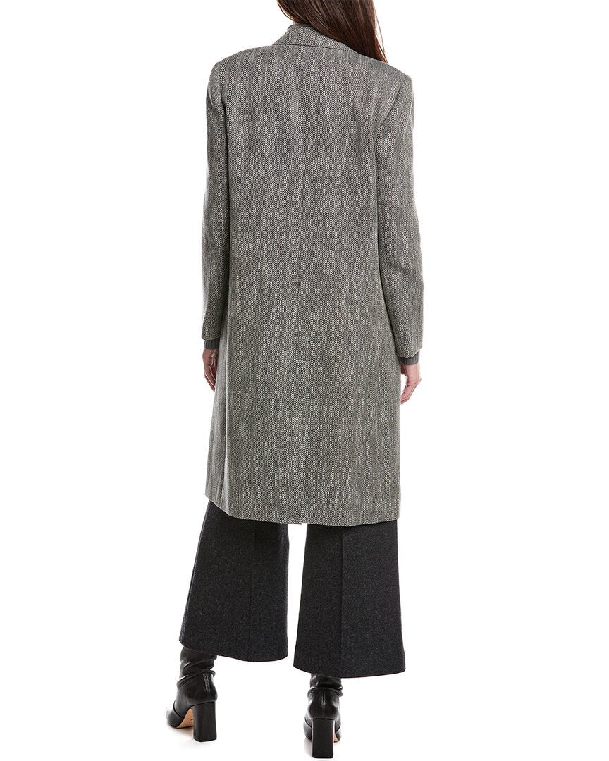 linen & wool-blend coat