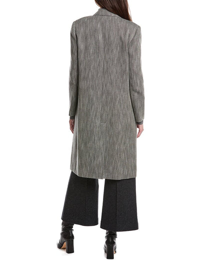 linen & wool-blend coat