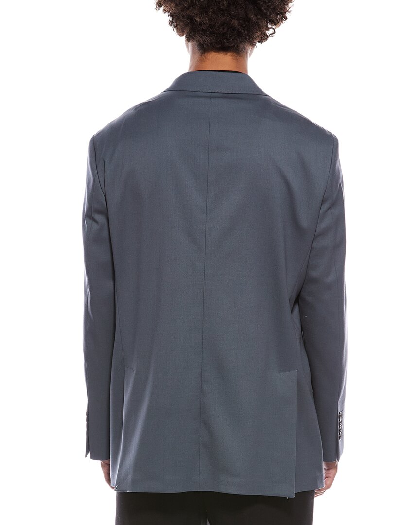 relaxed wool-blend suit jacket