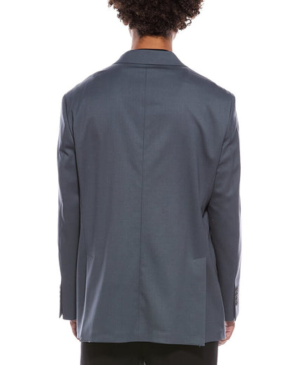 relaxed wool-blend suit jacket