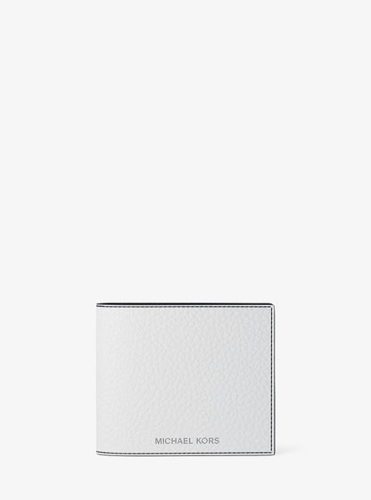 pebbled leather billfold wallet and signature logo card case gift set
