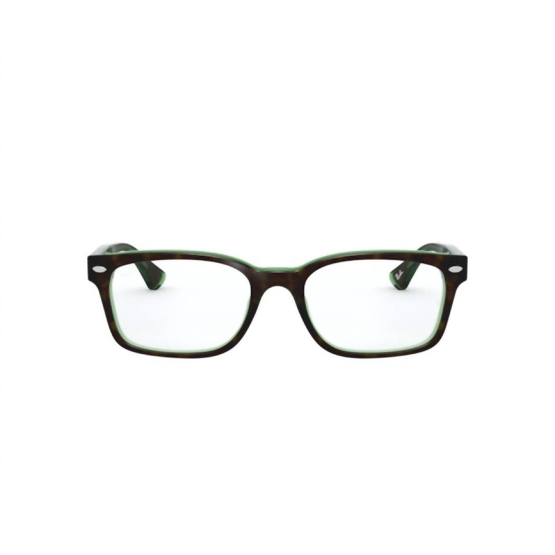 unisex rx5286 glasses in havana on green