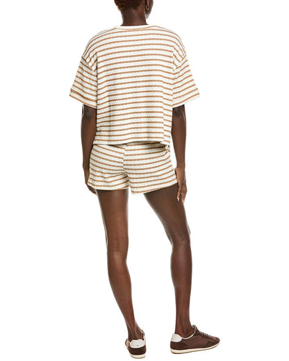 2pc striped tee shirt & short set