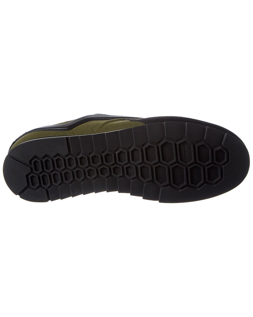 ferragamo resort canvas & suede sneaker