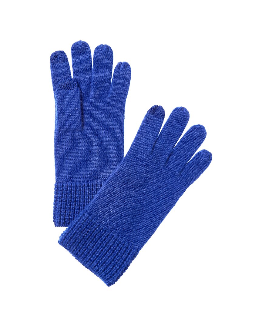 knit waffle cuff cashmere gloves