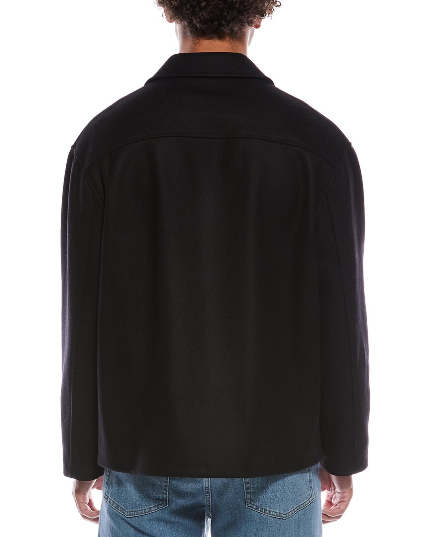textured wool overshirt jacket