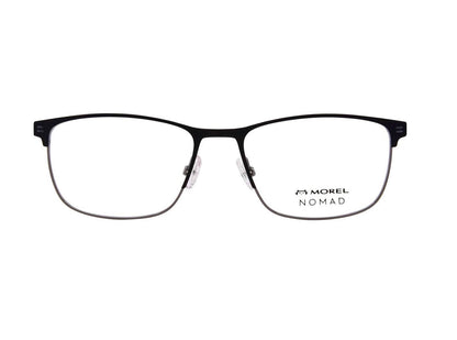 men's 40144n rectangle eyeglasses in matte black
