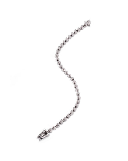 rhodium plated cone tennis bracelet