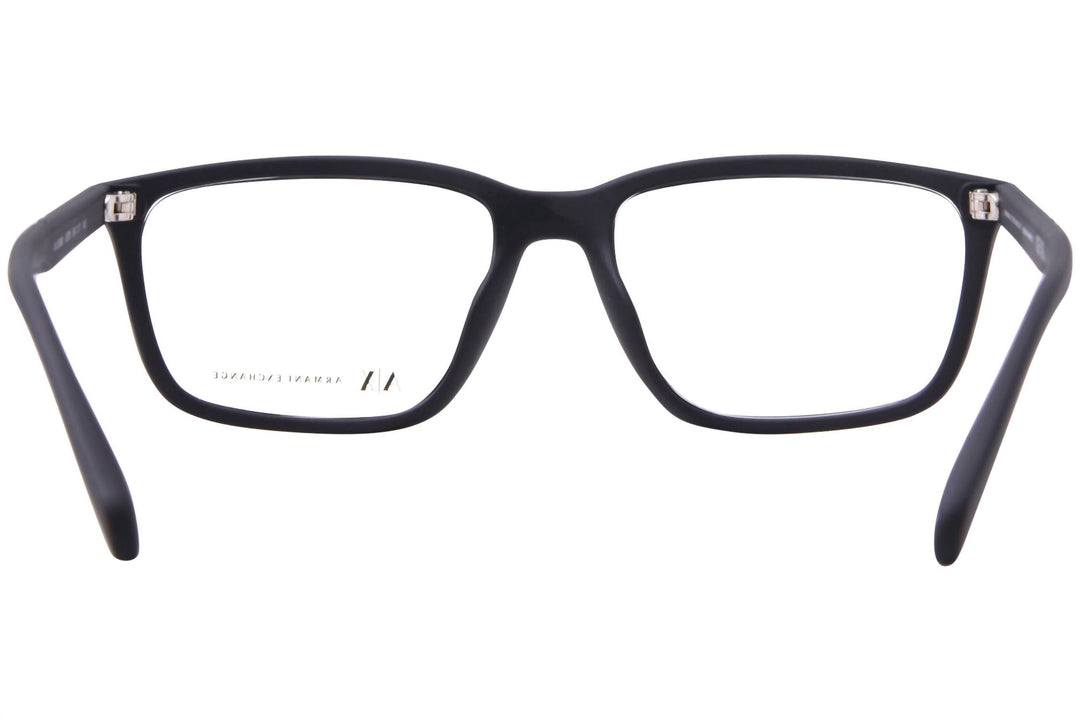 men's ax3089u square eyeglasses in matte black